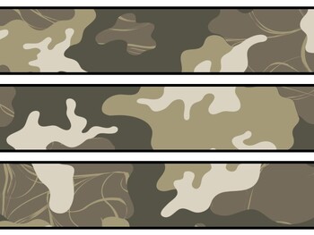 Camoflage Bulletin Board Décor Kit, Camoflage Letters, Camoflage Banner