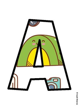 Camping Bulletin Board Décor Kit, Camping Bulletin Board Letters