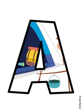 Camping Bulletin Board Décor Kit, Camping Bulletin Board Letters