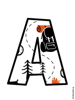 Camping Bulletin Board Décor Kit, Camping Bulletin Board Letters