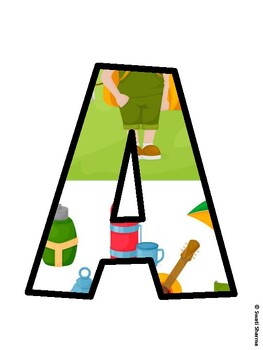 Camping Bulletin Board Décor Kit, Camping Bulletin Board Letters