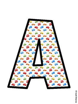 Car Bulletin Board Décor Kit, Car Bulletin Board Letters