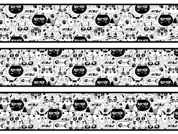 Cat Bulletin Board Decor Kit, Cat Letters