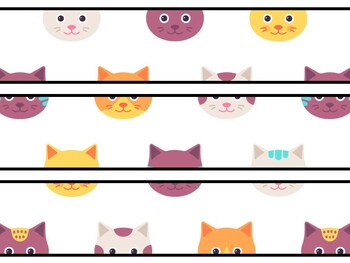 Cat Bulletin Board Decor Kit, Cat Letters