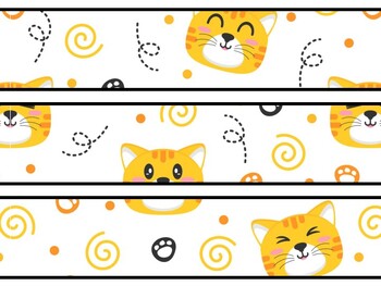 Cat Bulletin Board Decor Kit, Cat Letters
