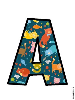 Cat Bulletin Board Décor Kit, Cat Bulletin Board Letters