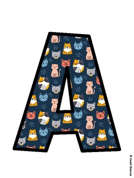 Cat Bulletin Board Décor Kit, Cat Bulletin Board Letters