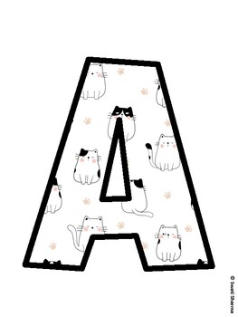 Cat Bulletin Board Décor Kit, Cat Bulletin Board Letters