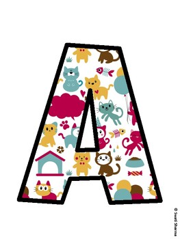 Cat Bulletin Board Décor Kit, Cat Bulletin Board Letters