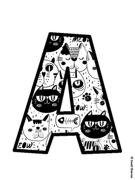 Cat Bulletin Board Décor Kit, Cat Bulletin Board Letters