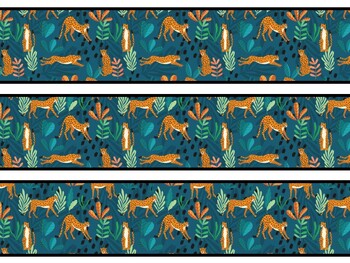 Cheetah Bulletin Board Decor Kit, Cheetah Letters