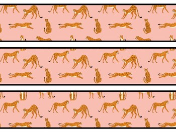 Cheetah Bulletin Board Decor Kit, Cheetah Letters
