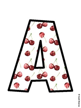 Cherry Bulletin Board Décor Kit, Cherry Bulletin Board Letters