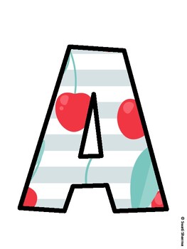 Cherry Bulletin Board Décor Kit, Cherry Bulletin Board Letters