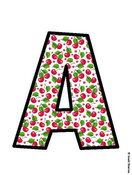 Cherry Bulletin Board Décor Kit, Cherry Bulletin Board Letters