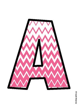 Chevron Bulletin Board Decor Kit, Chevron Bulletin Board Letters