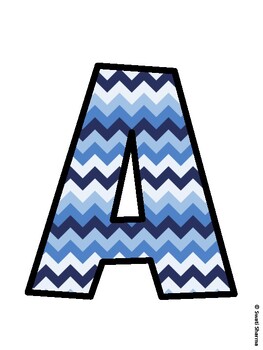 Chevron Bulletin Board Decor Kit, Chevron Bulletin Board Letters