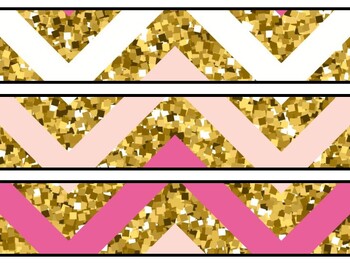 Chevron Bulletin Board Decor Kit, Chevron Letters