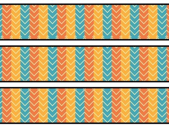 Chevron Bulletin Board Decor Kit, Chevron Letters