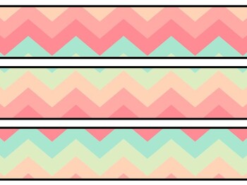 Chevron Bulletin Board Decor Kit, Chevron Letters