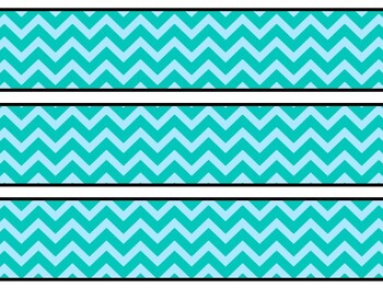 Chevron Stripes Bulletin Board Décor Kit, Chevron Stripes Letters