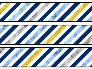 Chevron Stripes Bulletin Board Décor Kit, Chevron Stripes Letters
