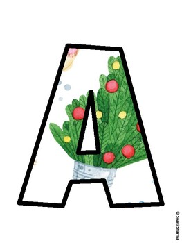 Christmas Bulletin Board Décor Kit, Christmas Bulletin Board Letters