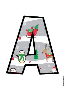 Christmas Bulletin Board Décor Kit, Christmas Bulletin Board Letters