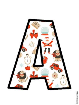 Christmas Bulletin Board Décor Kit, Christmas Bulletin Board Letters