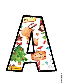 Christmas Bulletin Board Décor Kit, Christmas Bulletin Board Letters