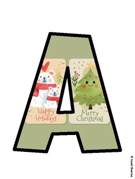 Christmas Bulletin Board Décor Kit, Christmas Bulletin Board Letters