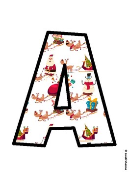 Christmas Bulletin Board Décor Kit, Christmas Bulletin Board Letters