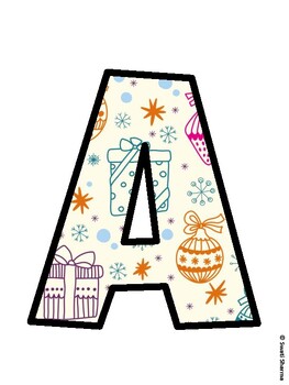 Christmas Bulletin Board Décor Kit, Christmas Bulletin Board Letters