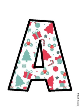 Christmas Bulletin Board Décor Kit, Christmas Bulletin Board Letters