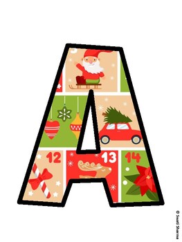 Christmas Bulletin Board Décor Kit, Christmas Bulletin Board Letters
