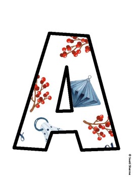 Christmas Bulletin Board Décor Kit, Christmas Bulletin Board Letters
