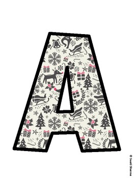 Christmas Bulletin Board Décor Kit, Christmas Bulletin Board Letters