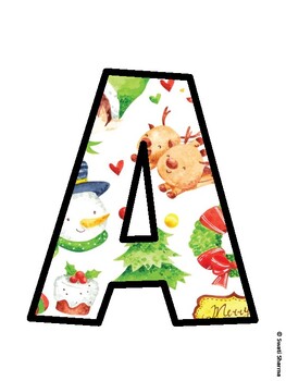 Christmas Bulletin Board Décor Kit, Christmas Bulletin Board Letters