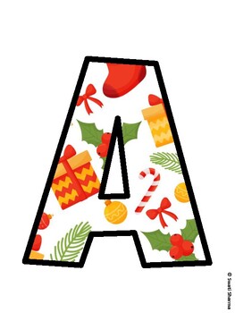 Christmas Bulletin Board Décor Kit, Christmas Bulletin Board Letters