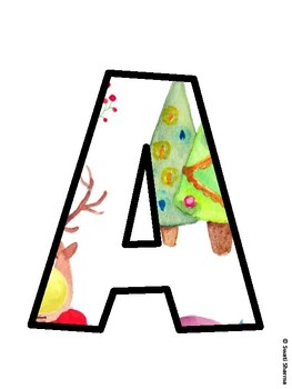 Christmas Bulletin Board Décor Kit, Christmas Bulletin Board Letters