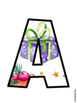 Christmas Bulletin Board Décor Kit, Christmas Bulletin Board Letters