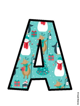 Christmas Bulletin Board Décor Kit, Christmas Bulletin Board Letters