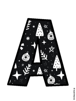 Christmas Bulletin Board Décor Kit, Christmas Bulletin Board Letters