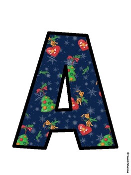 Christmas Bulletin Board Décor Kit, Christmas Bulletin Board Letters