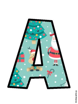 Christmas Bulletin Board Décor Kit, Christmas Bulletin Board Letters