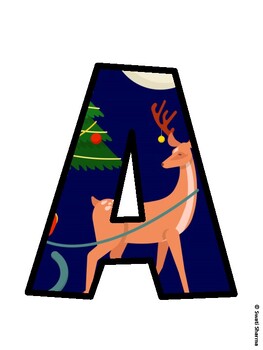 Christmas Bulletin Board Décor Kit, Christmas Bulletin Board Letters
