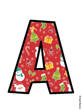 Christmas Bulletin Board Décor Kit, Christmas Bulletin Board Letters
