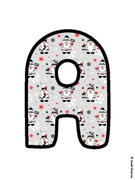 Christmas Bulletin Board Letters, Christmas Alphabet Posters