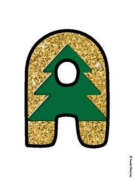 Christmas Bulletin Board Letters, Christmas Alphabet Posters