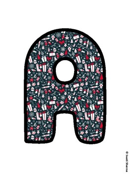 Christmas Bulletin Board Letters, Christmas Alphabet Posters